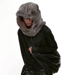 D5OVE（ダヴ）の「【d5ove】ESKIMO Rabbit Fur Hood / 【ダヴ】ファーフーディバラクラバ（ニットキャップ/ビーニー）」