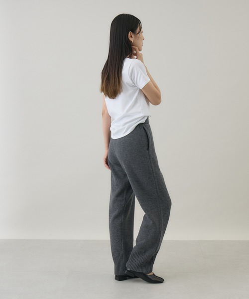 kuros'(クロス)の「【kuros’オリジナル】ウールカシミヤニットパンツ(その他パンツ・レディース・チャコールグレー/ブラック・MEDIUM/LARGE)」の6枚目の写真
