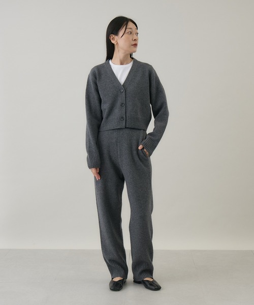 kuros'(クロス)の「【kuros’オリジナル】ウールカシミヤニットパンツ(その他パンツ・レディース・チャコールグレー/ブラック・MEDIUM/LARGE)」の3枚目の写真
