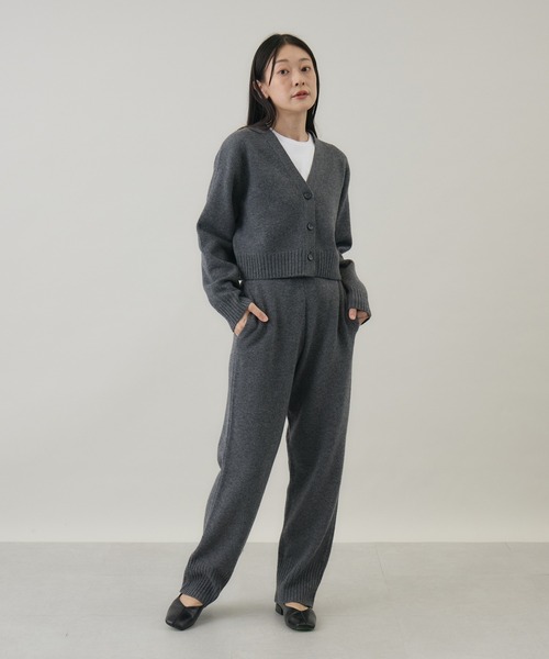 kuros'(クロス)の「【kuros’オリジナル】ウールカシミヤニットパンツ(その他パンツ・レディース・チャコールグレー/ブラック・MEDIUM/LARGE)」の4枚目の写真