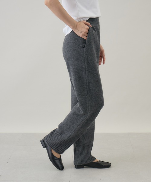 kuros'(クロス)の「【kuros’オリジナル】ウールカシミヤニットパンツ(その他パンツ・レディース・チャコールグレー/ブラック・MEDIUM/LARGE)」の8枚目の写真