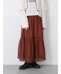 Te chichi TERRASSE | レーステープギャザースカート《2025autumn catalog item》(スカート)