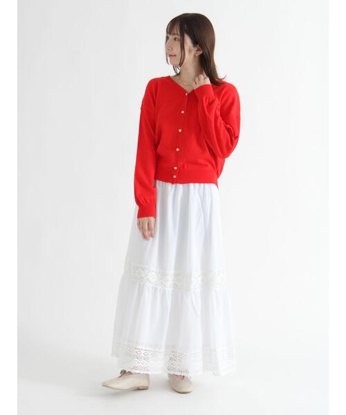 Te chichi TERRASSE（テチチテラス）の「レーステープギャザースカート《2025autumn catalog item》（スカート・レディース・ブラウン/ブラック/オフホワイト・F）」の21枚目の写真