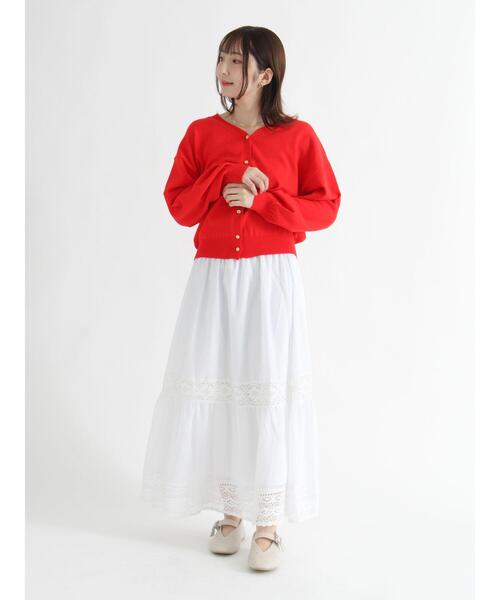 Te chichi TERRASSE（テチチテラス）の「レーステープギャザースカート《2025autumn catalog item》（スカート・レディース・ブラウン/ブラック/オフホワイト・F）」の22枚目の写真