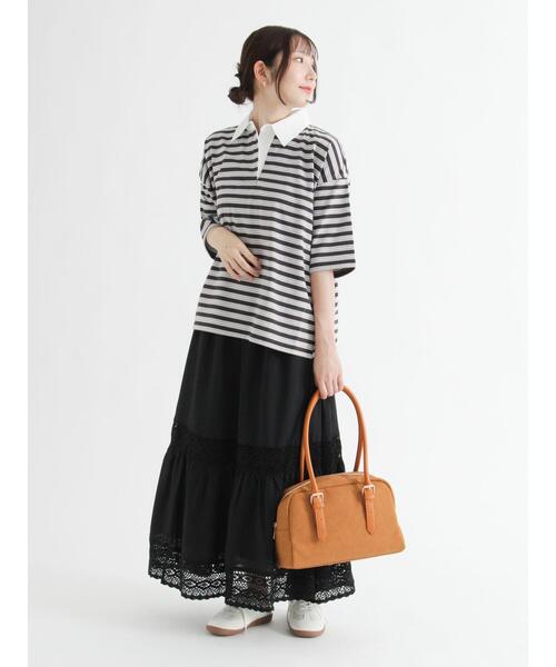 Te chichi TERRASSE（テチチテラス）の「レーステープギャザースカート《2025autumn catalog item》（スカート・レディース・ブラウン/ブラック/オフホワイト・F）」の6枚目の写真