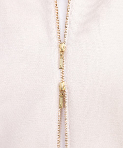 GALLORIA（ギャローリア）の「衿付きニットブルゾン（カーディガン/ボレロ・レディース・ライトベージュ/チャコールグレー・S/M/L/LL）」の5枚目の写真