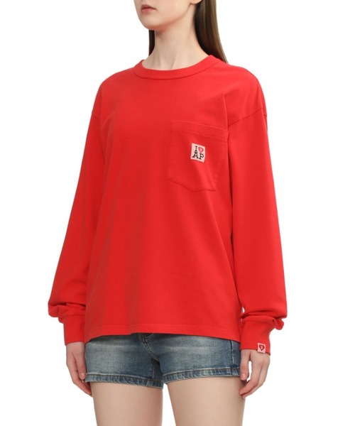 A BATHING APE（アベイシングエイプ）の「LONG SLEEVE POCKET T-SHIRT（Tシャツ/カットソー・レディース・レッド/ブラック/アイボリー・FREE）」の9枚目の写真