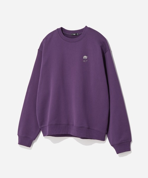 HARE（ハレ）の「フラワーHAREロゴスウェット(HARE)（スウェット・メンズ・ブラック/レッド/グレー系その他/ホワイト/パープル・SMALL/MEDIUM）」の4枚目の写真