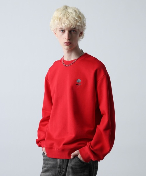 HARE（ハレ）の「フラワーHAREロゴスウェット(HARE)（スウェット・メンズ・ブラック/レッド/グレー系その他/ホワイト/パープル・SMALL/MEDIUM）」の5枚目の写真