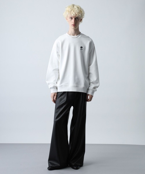 HARE（ハレ）の「フラワーHAREロゴスウェット(HARE)（スウェット・メンズ・ブラック/レッド/グレー系その他/ホワイト/パープル・SMALL/MEDIUM）」の18枚目の写真