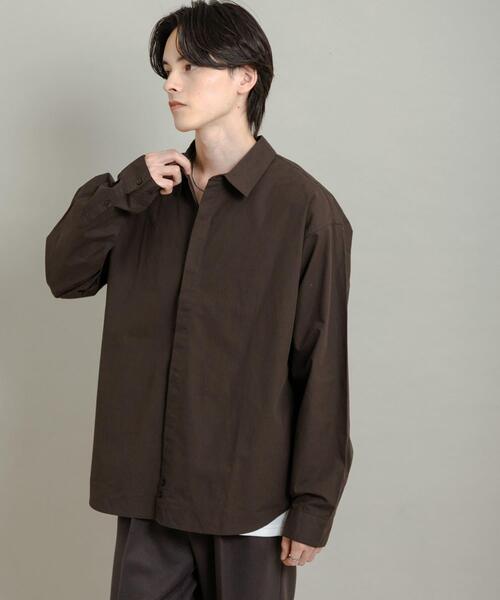 SENSE OF PLACE by URBAN RESEARCH（センスオブプレイスバイアーバンリサーチ）の「コンフォートピーチブロードシャツ（シャツ/ブラウス・メンズ・グレー系その他/ライトブルー/ダークブラウン/ベージュ系その他・MEDIUM/LARGE）」の21枚目の写真