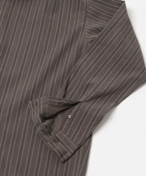 SENSE OF PLACE by URBAN RESEARCH（センスオブプレイスバイアーバンリサーチ）の「コンフォートピーチブロードシャツ（シャツ/ブラウス・メンズ・グレー系その他/ライトブルー/ダークブラウン/ベージュ系その他・MEDIUM/LARGE）」の10枚目の写真