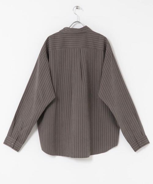SENSE OF PLACE by URBAN RESEARCH（センスオブプレイスバイアーバンリサーチ）の「コンフォートピーチブロードシャツ（シャツ/ブラウス・メンズ・グレー系その他/ライトブルー/ダークブラウン/ベージュ系その他・MEDIUM/LARGE）」の11枚目の写真