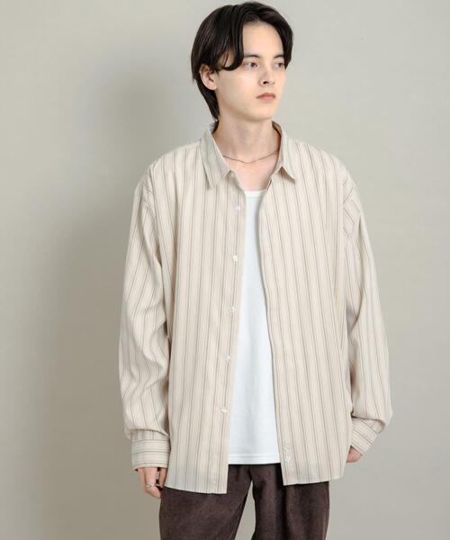 SENSE OF PLACE by URBAN RESEARCH（センスオブプレイスバイアーバンリサーチ）の「コンフォートピーチブロードシャツ（シャツ/ブラウス・メンズ・グレー系その他/ライトブルー/ダークブラウン/ベージュ系その他・MEDIUM/LARGE）」の16枚目の写真