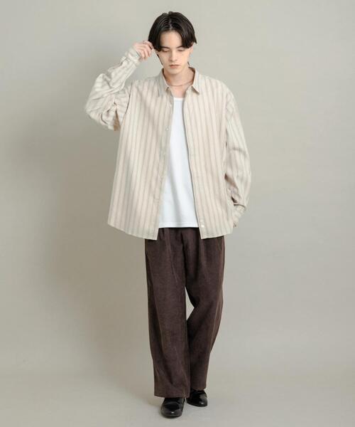 SENSE OF PLACE by URBAN RESEARCH（センスオブプレイスバイアーバンリサーチ）の「コンフォートピーチブロードシャツ（シャツ/ブラウス・メンズ・グレー系その他/ライトブルー/ダークブラウン/ベージュ系その他・MEDIUM/LARGE）」の17枚目の写真