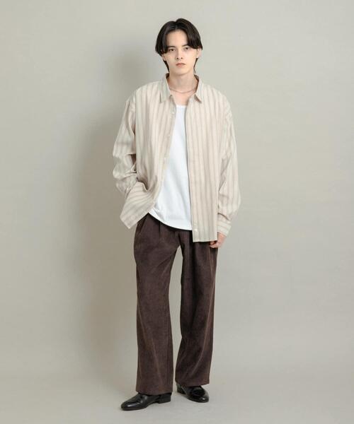 SENSE OF PLACE by URBAN RESEARCH（センスオブプレイスバイアーバンリサーチ）の「コンフォートピーチブロードシャツ（シャツ/ブラウス・メンズ・グレー系その他/ライトブルー/ダークブラウン/ベージュ系その他・MEDIUM/LARGE）」の18枚目の写真