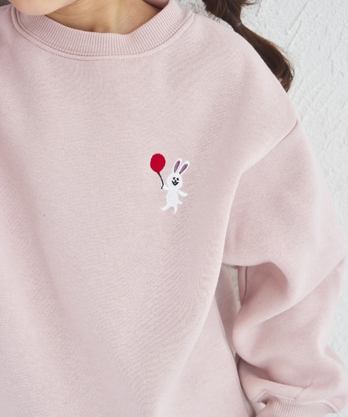 pairmanon(ペアマノン)の「【ぬくふわ】ユニセックス ワンポイント アソート刺繍 裏起毛 トレーナー(スウェット・キッズ・オレンジ/ベージュ/ピンク系その他/ライトピンク/ライトブルー/ネイビー・100/140/130/150/110/120/90)」の13枚目の写真