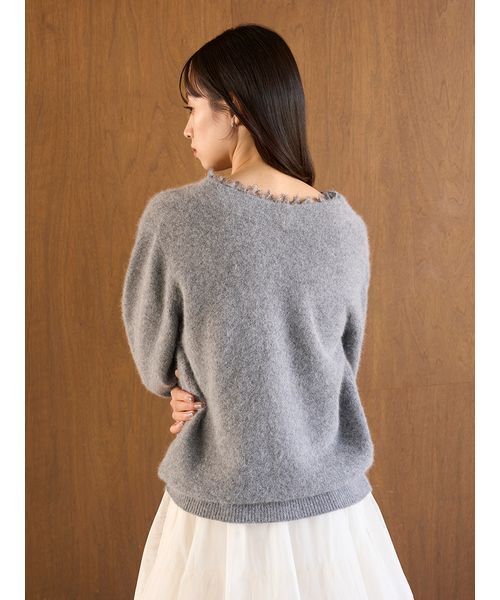 フォックス衿レースプルオーバー（ニット/セーター）｜SNIDEL
