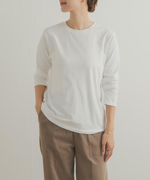 URBAN RESEARCH DOORS（アーバンリサーチドアーズ）の「Grow Organic クルーネックロングスリーブTシャツ（Tシャツ/カットソー・レディース・ブラウン/オフホワイト・MEDIUM）」の19枚目の写真