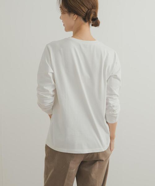 URBAN RESEARCH DOORS（アーバンリサーチドアーズ）の「Grow Organic クルーネックロングスリーブTシャツ（Tシャツ/カットソー・レディース・ブラウン/オフホワイト・MEDIUM）」の21枚目の写真