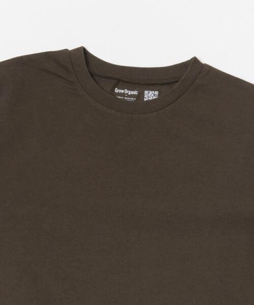 URBAN RESEARCH DOORS（アーバンリサーチドアーズ）の「Grow Organic クルーネックロングスリーブTシャツ（Tシャツ/カットソー・レディース・ブラウン/オフホワイト・MEDIUM）」の7枚目の写真