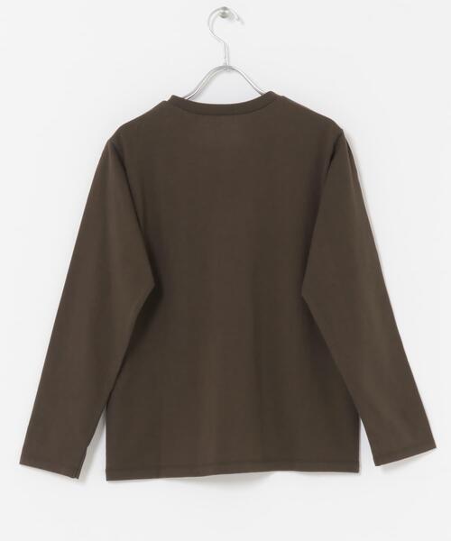 URBAN RESEARCH DOORS（アーバンリサーチドアーズ）の「Grow Organic クルーネックロングスリーブTシャツ（Tシャツ/カットソー・レディース・ブラウン/オフホワイト・MEDIUM）」の8枚目の写真