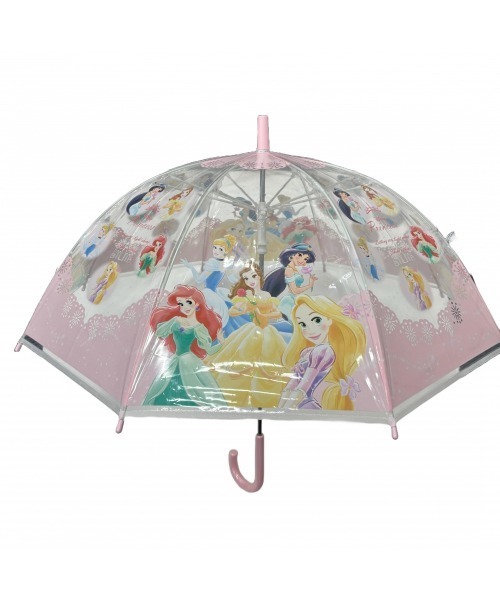 Disney（ディズニー）の「ディズニー　ビニール傘　ディズニープリンセス ５０ＣＭ（長傘・キッズ・ピンク・50cm）」の2枚目の写真