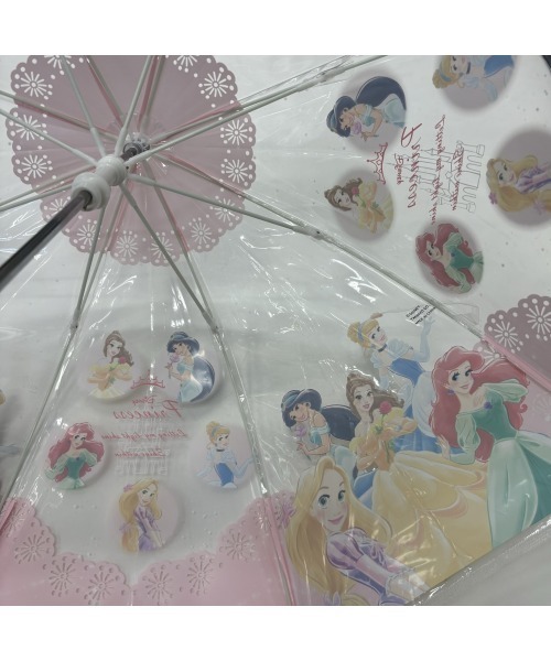 Disney（ディズニー）の「ディズニー　ビニール傘　ディズニープリンセス ５０ＣＭ（長傘・キッズ・ピンク・50cm）」の3枚目の写真