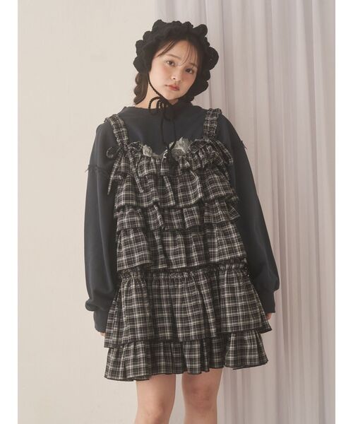 merry jenny（メリージェニー）の「チェックホイップクリームミニワンピース（ワンピース・レディース・ブラウン/ブラック・FREE）」の18枚目の写真