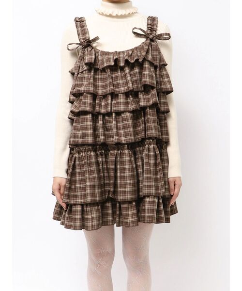 merry jenny（メリージェニー）の「チェックホイップクリームミニワンピース（ワンピース・レディース・ブラウン/ブラック・FREE）」の20枚目の写真