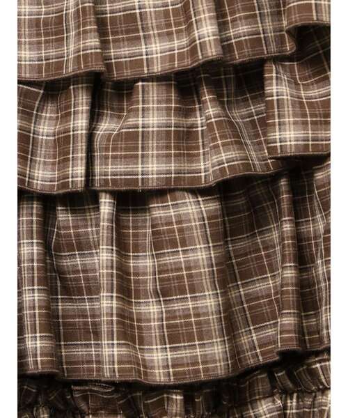 チェックホイップクリームミニワンピース（ワンピース）｜merry jenny