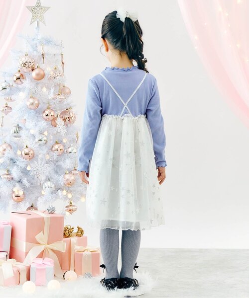 apres les cours(アプレレクール)の「【リンク】Holidayワンピース_アプレレクールマシェリ_ジュニア対応(ワンピース・キッズ・サックスブルー/ピンク・140/130/120/110/100/90/80)」の6枚目の写真