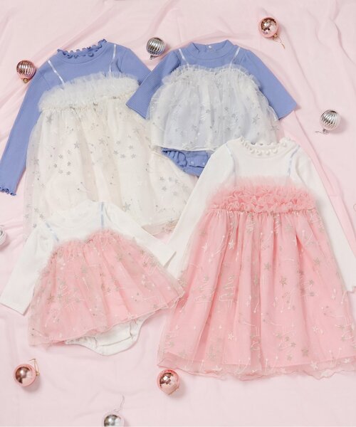 apres les cours(アプレレクール)の「【リンク】Holidayワンピース_アプレレクールマシェリ_ジュニア対応(ワンピース・キッズ・サックスブルー/ピンク・140/130/120/110/100/90/80)」の20枚目の写真