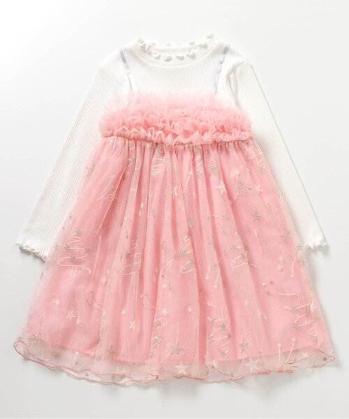 apres les cours(アプレレクール)の「【リンク】Holidayワンピース_アプレレクールマシェリ_ジュニア対応(ワンピース・キッズ・サックスブルー/ピンク・140/130/120/110/100/90/80)」の7枚目の写真