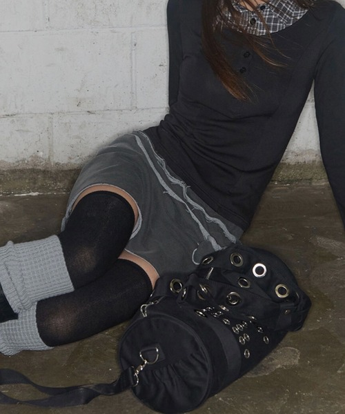 FANCY CLUB（ファンシークラブ）の「【日本未発売/WEB限定】FANCY CLUB(ファンシークラブ)/大容量 2WAY アイレット ダッフルバッグ ショルダー トートバッグ//FFFF EYELET DUFFLE BAG（ショルダーバッグ・レディース・グリーン系カモフラージュ/ブラック・FREE）」の10枚目の写真