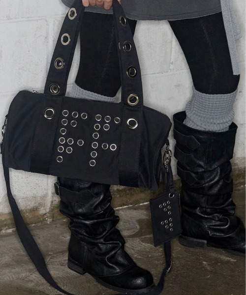 FANCY CLUB（ファンシークラブ）の「【日本未発売/WEB限定】FANCY CLUB(ファンシークラブ)/大容量 2WAY アイレット ダッフルバッグ ショルダー トートバッグ//FFFF EYELET DUFFLE BAG（ショルダーバッグ・レディース・グリーン系カモフラージュ/ブラック・FREE）」の11枚目の写真