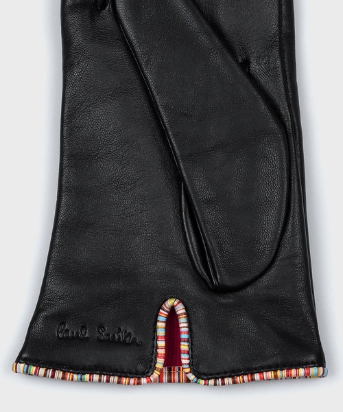 Paul Smith(ポールスミス)の「ウィメンズ シグネチャーストライプ パイピング グローブ / 255640 TSGW(手袋・レディース・ブラック・FREE)」の3枚目の写真