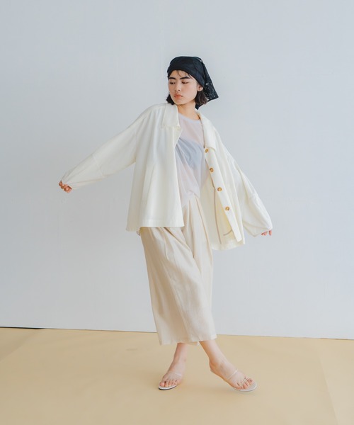 WHYTO.(ホワイト)の「「WHYTO. / ホワイト」シアーボリュームトラウザー(その他パンツ・レディース・ブラウン系その他/ライトベージュ/ブラック/ブルー・38/36)」の13枚目の写真
