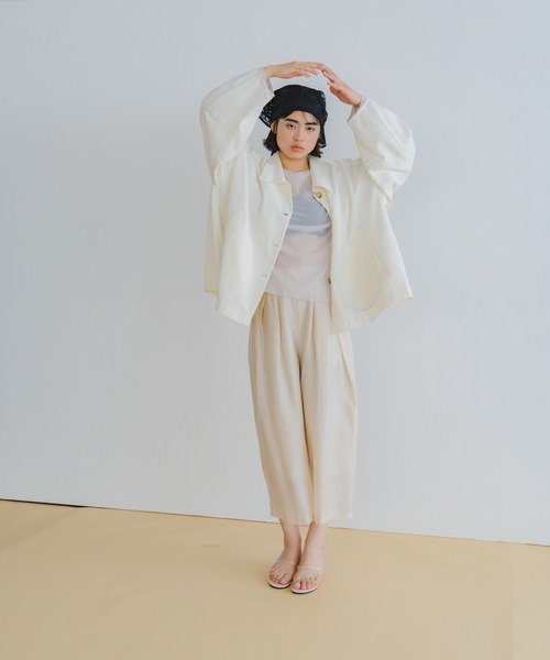 WHYTO.(ホワイト)の「「WHYTO. / ホワイト」シアーボリュームトラウザー(その他パンツ・レディース・ブラウン系その他/ライトベージュ/ブラック/ブルー・38/36)」の18枚目の写真