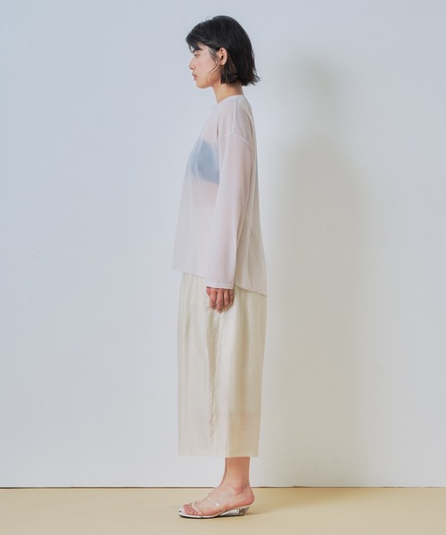 WHYTO.(ホワイト)の「「WHYTO. / ホワイト」シアーボリュームトラウザー(その他パンツ・レディース・ブラウン系その他/ライトベージュ/ブラック/ブルー・38/36)」の21枚目の写真