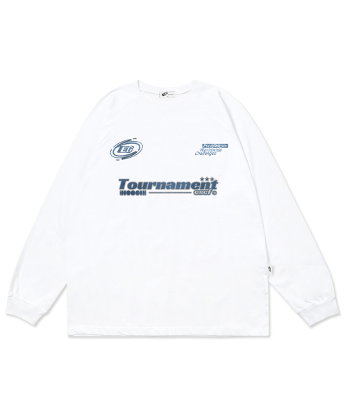 ESCAPEFROM(エスケープフロム)の「ブルートーナメントヴィンテージロゴプリントロングスリーブホワイト(Tシャツ/カットソー・レディース・その他・MEDIUM/LARGE/SMALL)」の2枚目の写真