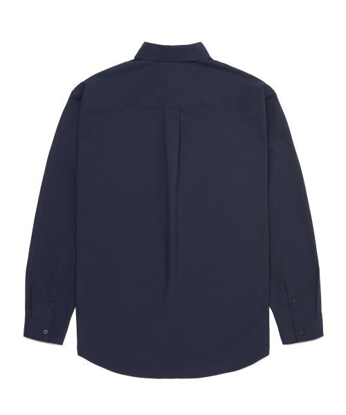 MUSINSA STANDARD（ムシンサスタンダード）の「リラックスフィットシルキーシャツ[ダークネイビー]（シャツ/ブラウス・メンズ・その他・MEDIUM/LARGE/X-LARGE/XX-LARGE/SMALL）」の3枚目の写真