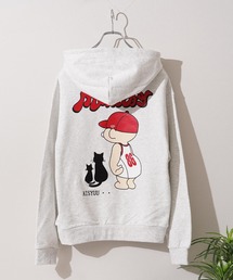 【MEMORY】ヘビーウェイト 黒猫バブチャンプルパーカー / Black Cat Bubble Mix-and-Match Hoodie