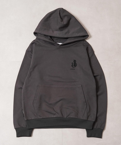 #MEMORY（メモリー）の「【MEMORY】ヘビーウェイト 黒猫バブチャンプルパーカー / Black Cat Bubble Mix-and-Match Hoodie（パーカー・メンズ・ネイビー/ホワイト系/チャコールグレー・M/L/XL）」の8枚目の写真
