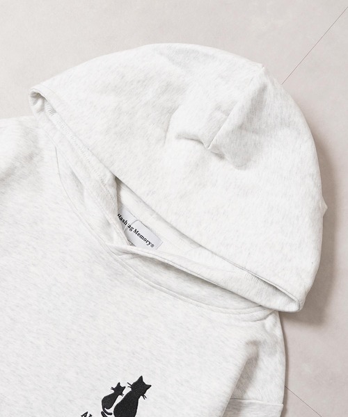 #MEMORY（メモリー）の「【MEMORY】ヘビーウェイト 黒猫バブチャンプルパーカー / Black Cat Bubble Mix-and-Match Hoodie（パーカー・メンズ・ネイビー/ホワイト系/チャコールグレー・M/L/XL）」の20枚目の写真