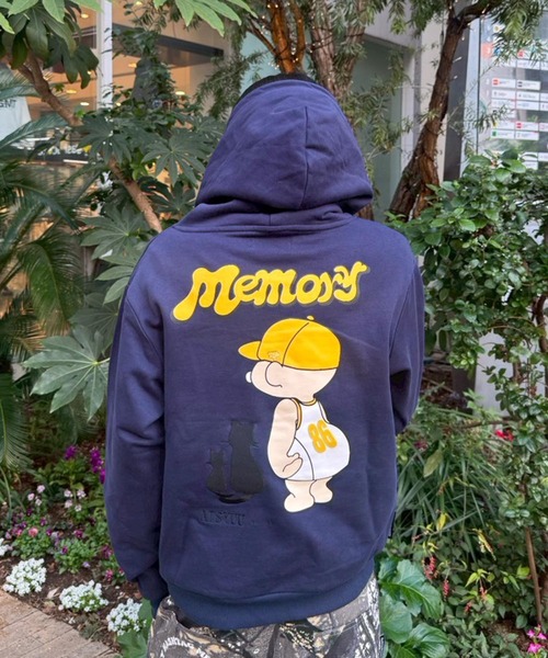 #MEMORY（メモリー）の「【MEMORY】ヘビーウェイト 黒猫バブチャンプルパーカー / Black Cat Bubble Mix-and-Match Hoodie（パーカー・メンズ・ネイビー/ホワイト系/チャコールグレー・M/L/XL）」の19枚目の写真