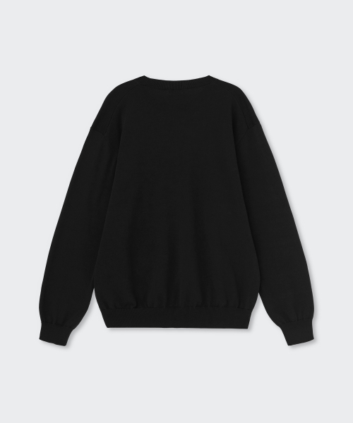 MUSINSA STANDARD（ムシンサスタンダード）の「ウォッシャブルスーピマコットンクルーネックニット[ブラック]（ニット/セーター・メンズ・その他・SMALL/MEDIUM/LARGE/X-LARGE/XX-LARGE）」の9枚目の写真