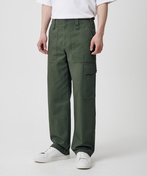 MUSINSA STANDARD（ムシンサスタンダード）の「レプリカ ブリティッシュ パティグパンツ [セージグリーン]（その他パンツ・メンズ・その他・40/31/33/26/27/28/29/38/42/36/34/32/30）」の3枚目の写真