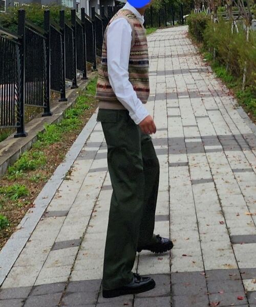 MUSINSA STANDARD（ムシンサスタンダード）の「レプリカ ブリティッシュ パティグパンツ [セージグリーン]（その他パンツ・メンズ・その他・40/31/33/26/27/28/29/38/42/36/34/32/30）」の9枚目の写真
