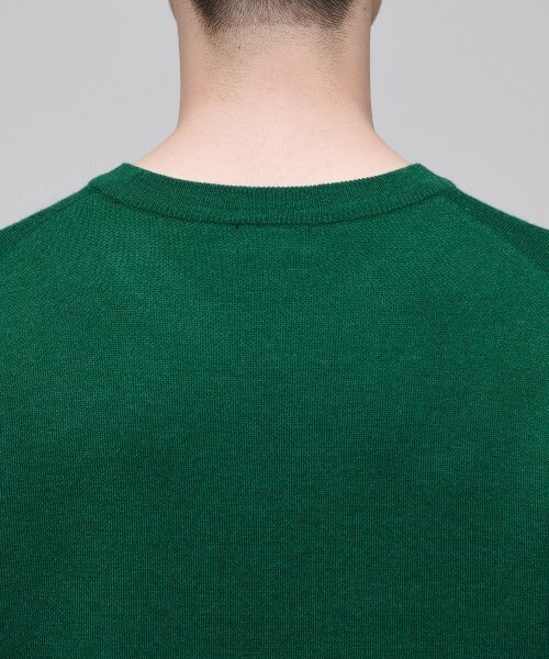 MUSINSA STANDARD（ムシンサスタンダード）の「ミニマルクルーネックニット [ジョリーグリーン]（ニット/セーター・メンズ・その他・SMALL/MEDIUM/LARGE/X-LARGE/XX-LARGE）」の5枚目の写真